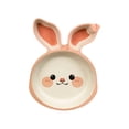 thumbnail image 1 of Kids Easter Bunny Divided Plate – 3-Compartment Snack Tray for Weaning & Meals – Cute Melamine Feeding Plate, Solid Food & Everyday Use, 1 of 5