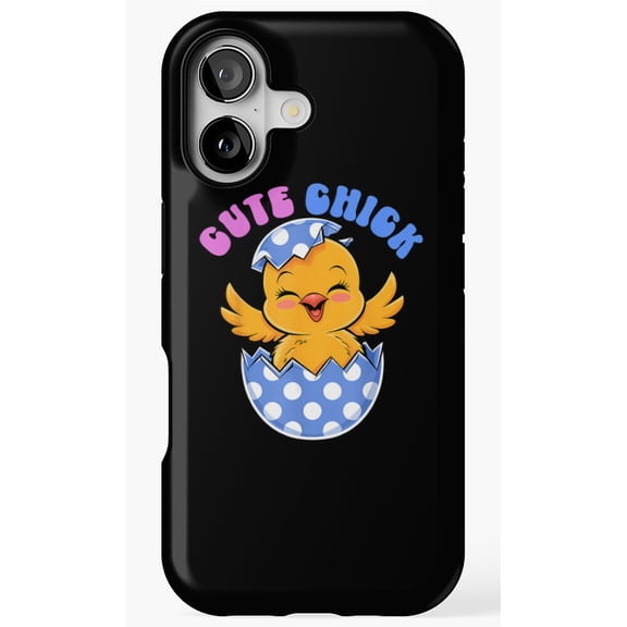 Kids Easter Cute Chick Egg Bunny Graphic Phone Case for iPhone 11 12 13 14 15 16 17 Pro Max