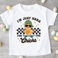 thumbnail image 1 of Kids Easter Shirt, I'M Just Here For The Chicks Easter Toddler Youth T Shirt, Retro Easter Shirt, Infant Easter Shirt TODDLER SHORT SLEEVE TEE BELLA CANVAS 3001T, 1 of 3