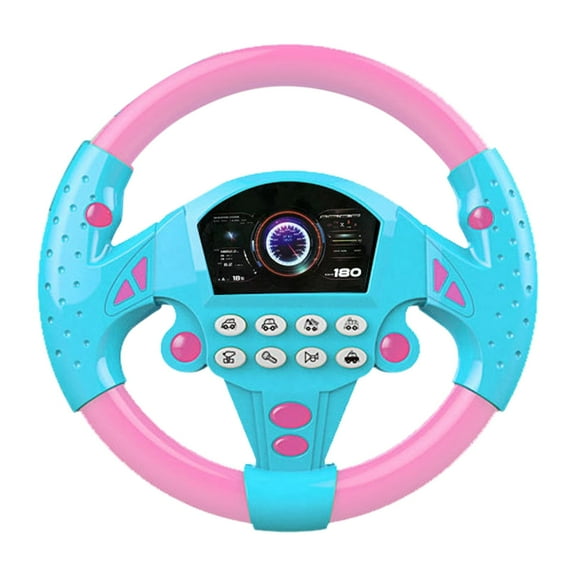 Kids Educational Car Steering Wheel Toy with Realistic Sounds and LED Lights for Imaginative Play