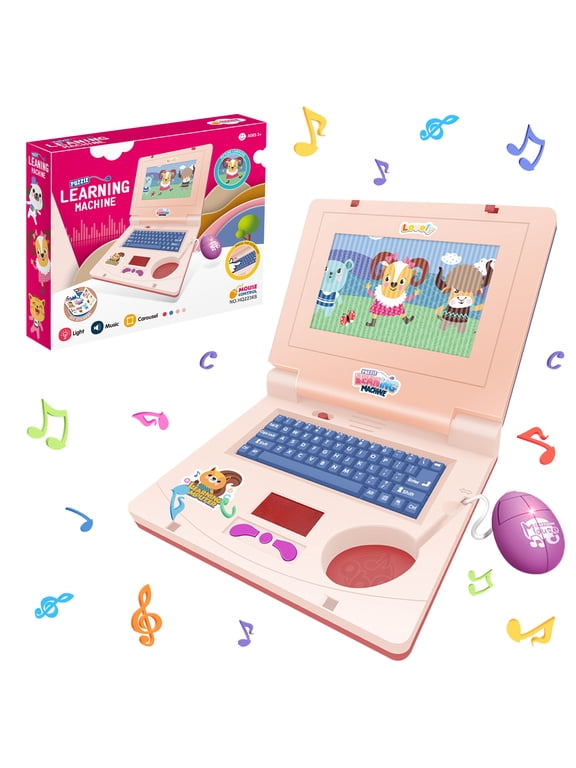 Kids Laptop, Learning Computer Toys for Toddlers 3-5-7 Year Old Girls, Educational Learning Computer Toys for Girls 3 4 5 6 Year Old