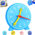 thumbnail image 1 of Kids Educational Learning Clock with Movable Hands, 12/24 Hour Time Teaching Clock Toy for Preschool Early Time Cognition, Classroom Home Learning Aid for Children, 1 of 7
