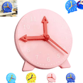 thumbnail image 1 of Kids Educational Learning Clock with Movable Hands, 12/24 Hour Time Teaching Clock Toy for Preschool Early Time Cognition, Classroom Home Learning Aid for Children, 1 of 7
