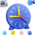 thumbnail image 1 of Kids Educational Learning Clock with Movable Hands, 12/24 Hour Time Teaching Clock Toy for Preschool Early Time Cognition, Classroom Home Learning Aid for Children, 1 of 7