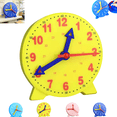 thumbnail image 1 of Kids Educational Learning Clock with Movable Hands, 12/24 Hour Time Teaching Clock Toy for Preschool Early Time Cognition, Classroom Home Learning Aid for Children, 1 of 7