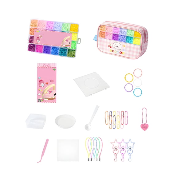 Kids Educational Toy Set 24 Color Fuses Beads Set Easter Arts Crafts Decorations Fuses Bead with Storage Box