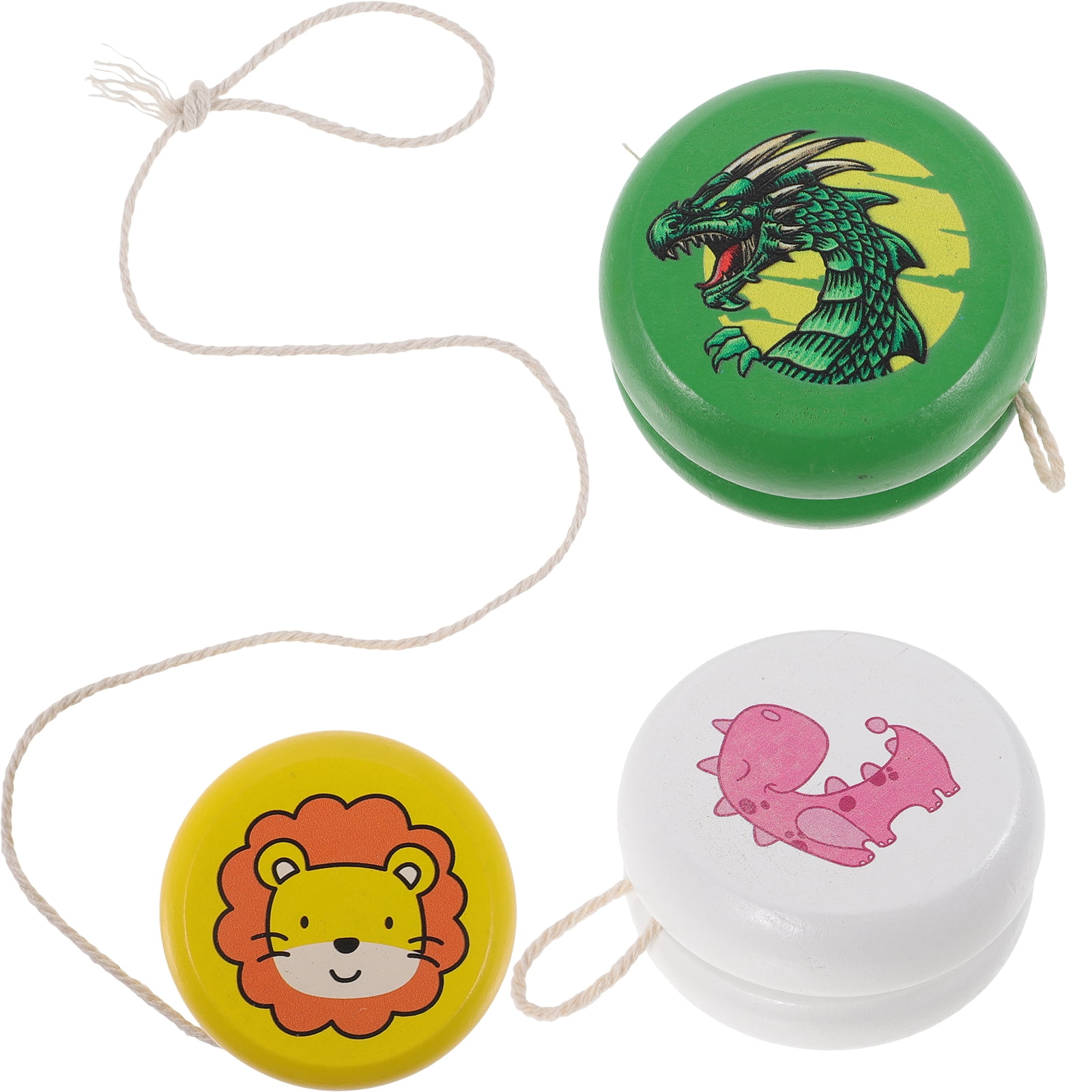 Kids Educational Toys Wooden Yoyo Ball Wire Metal Children's Chinese