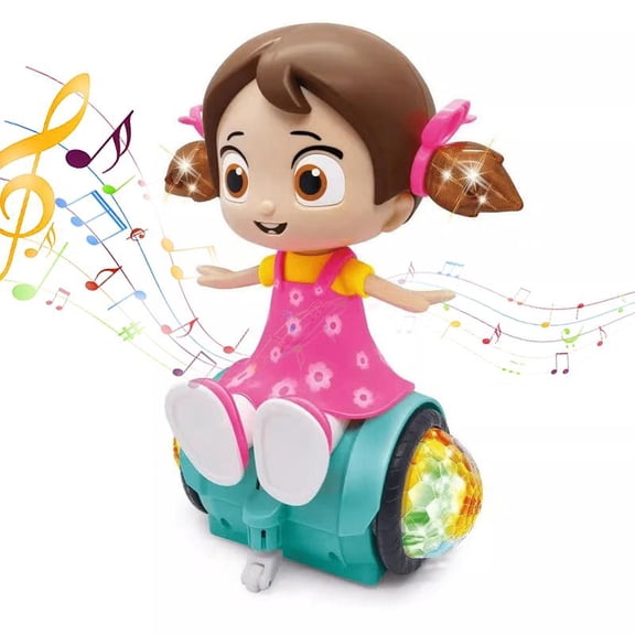 Kids Electric Balance Car Toy, 360 Universal Stunt Rotating Dancing with Colorful Lights Music, Educational Fidget Baby Infant Tummy Time Toy, Christmas Halloween Birthday Gift for Toddler Boys Girl