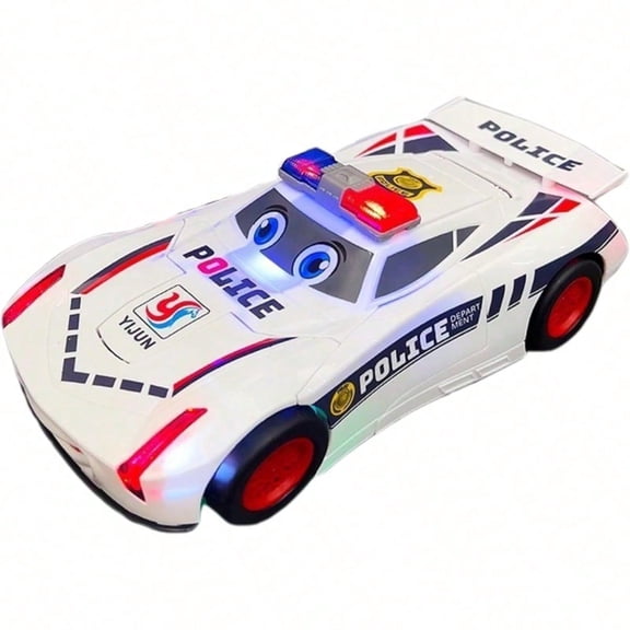 Kids Electric Transforming Robot with Lights & Music, Automatic Obstacle Avoiding car Toy, Action Vehicle for Boys Holiday Birthday Gift