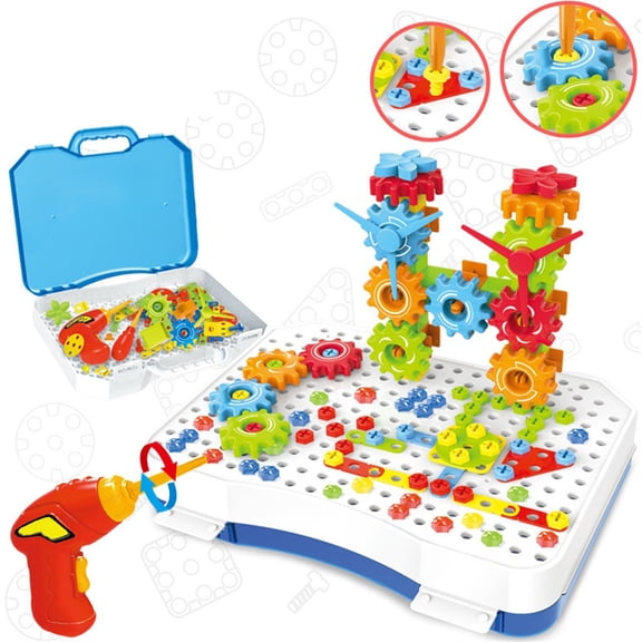 Kids Electric Drill Educational Toy Nut Bolt Set Disassembly As Shown for Children Tool Set Creative Building