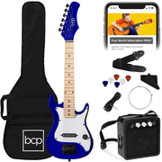 Best Choice Products Walmart Exclusive 30in Kids Electric Guitar Beginner Starter Kit w/ 5W Amplifier, Strap, Case - Walmart Blue