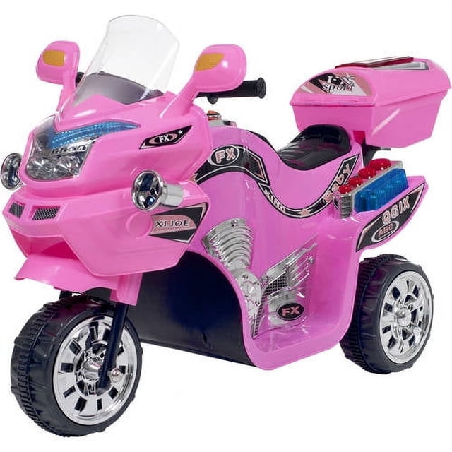 Lil' Rider Kids Electric Motorcycle 3-Wheel Ride On Toy with Reverse, Sounds, and Headlights