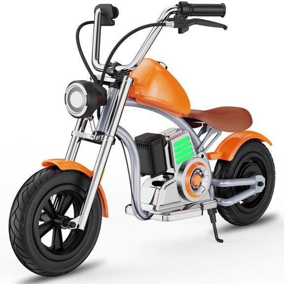 Kids Electric Motorcycle Retro-Style Bike with 160W PowerfulMotor 3 Speeds Adjustable, Speeds Up to 10 MPH & 60 Minutes of Continuous Ride Time, for Ages 5-12