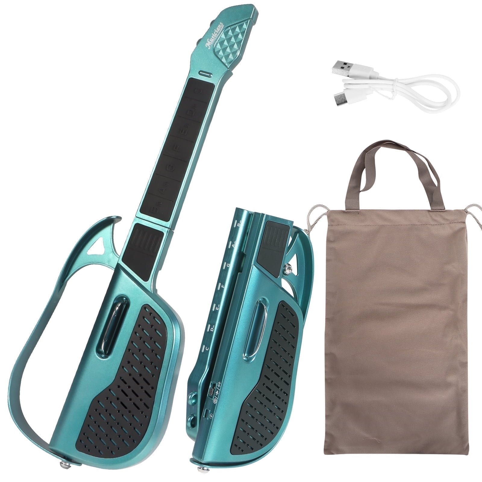 ToyM Kids Guitar Stringless, Foldable Toddlers Toy Guitar, Three Tones ...