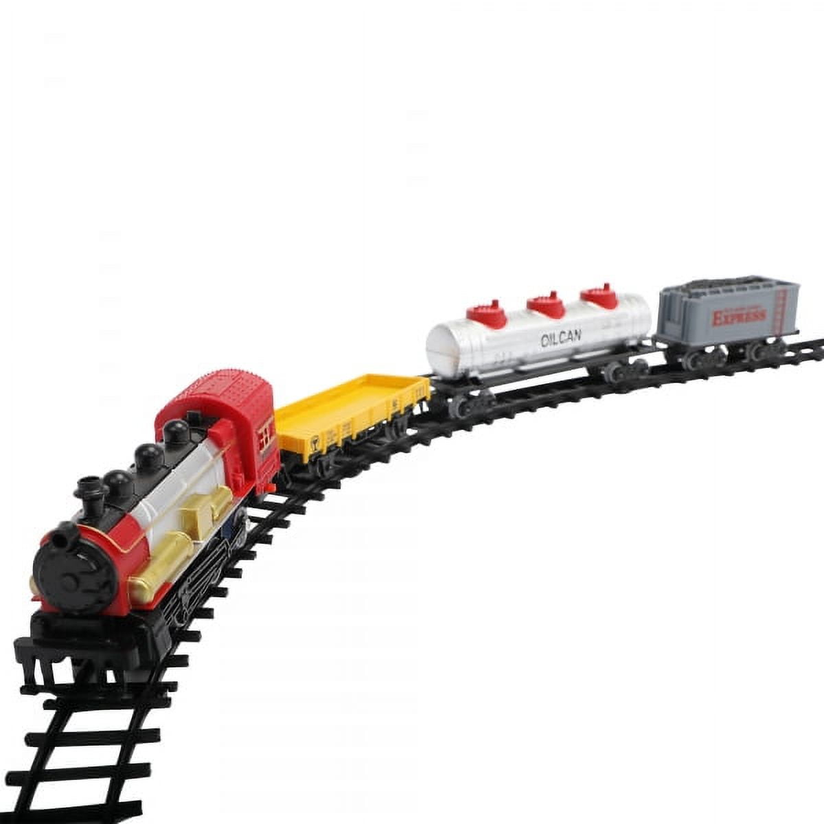 Kids Electric Toy Train withTracks, Realistic Soundsand Steam