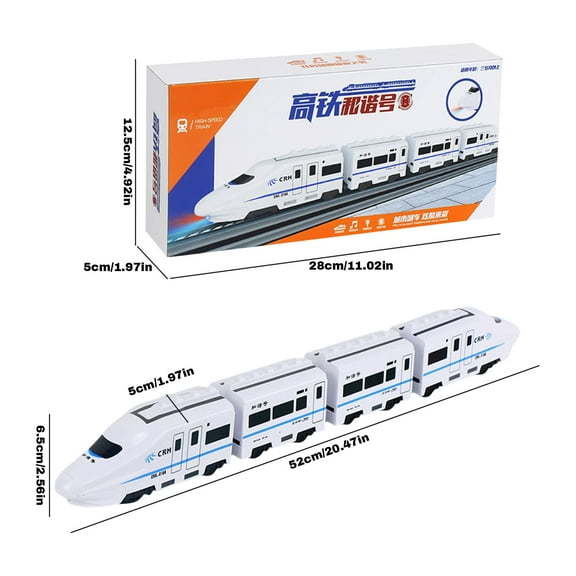 Kids Electric Train Toy For 4-6 Years Old Boys Girls, Educational Simulation High-Speed Train With Auto-Steering Obstacle Avoidance, Rechargeable Battery, Best Gift For Toddlers