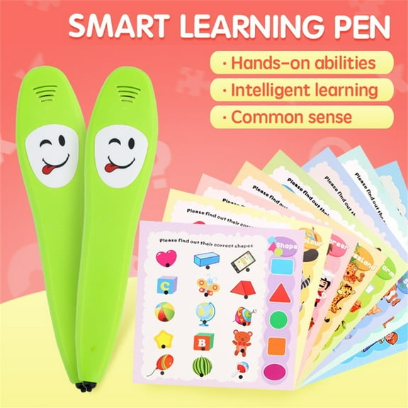 Kids Electronic Intelligence Learning Pen, Interactive Educational Toy that Reads Words and Plays Sounds, Portable Reading Tool for Children