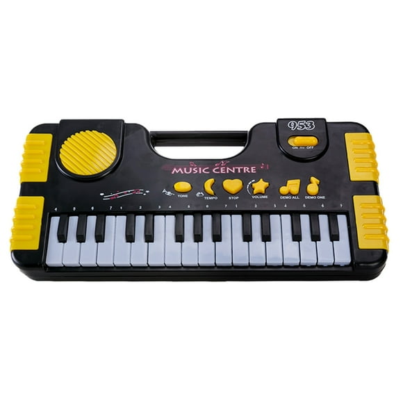 Kids Electronic Piano Keyboard Toy 31 Keys Music Learning Instrument With Microphone For Early Education Parent Child Interactive Play Portable Musical Toy For Beginners 1200In Battery Ope