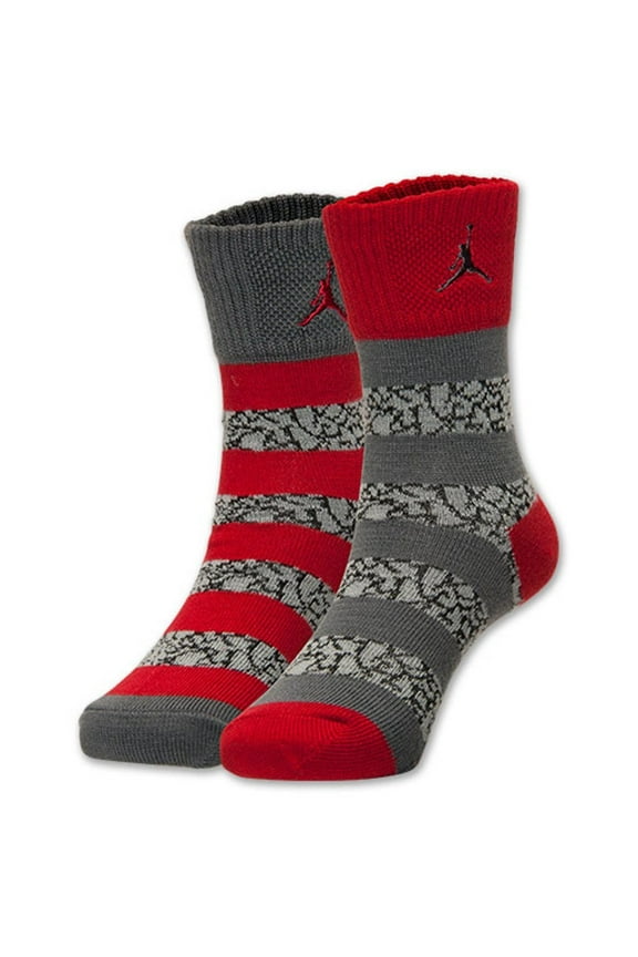 Kids' Elephant Striped Crew Socks 2-pack