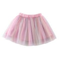 thumbnail image 1 of Kids Embroidery Tulle Tutu Skirt With Plaid Striped Rainbow Flower For Girls 1 10 Years, 1 of 5