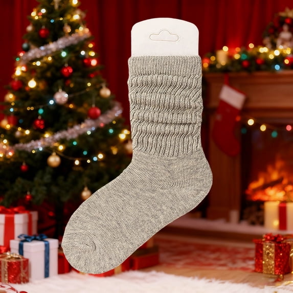 Kids Everyday Comfort Crew Socks for Girls and Boys — Soft Blend Mid-City Stackable Footwear for School Play and Casual Autumn wear, 9-12 years, Light Gray