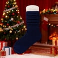 thumbnail image 1 of Kids Everyday Comfort Crew Socks for Girls and Boys — Soft Blend Mid-City Stackable Footwear for School Play and Casual Autumn wear, 0-2 years, Navy, 1 of 3