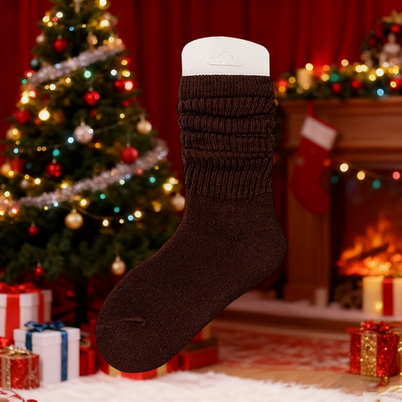 Kids Everyday Mid Crew Socks for Children – Comfortable Soft Autumn Style Socks for Boys and Girls Ideal for School Play and Casual Wear, 2-5 years, Coffee