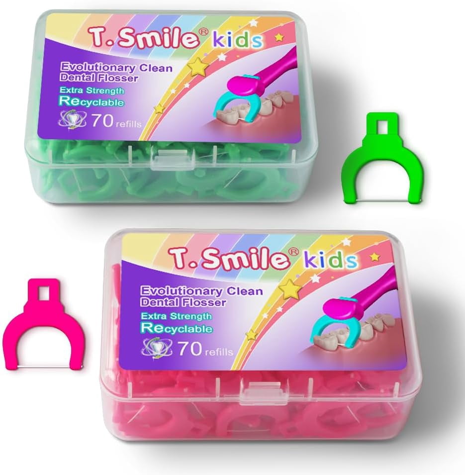Kids Evolutionary Clean Dental er Refill Heads, Child-Sized, Fluoride Free, for Ages 3+, (140 Refills, Handle Not Included)
