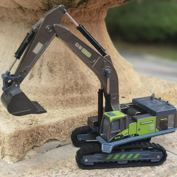 Kids Excavator Alloy Engineering Car Toy - Realistic Simulation Construction Vehicle for Boys - Ideal for Building Roleplay, Early Learning, and Fun Playtime
