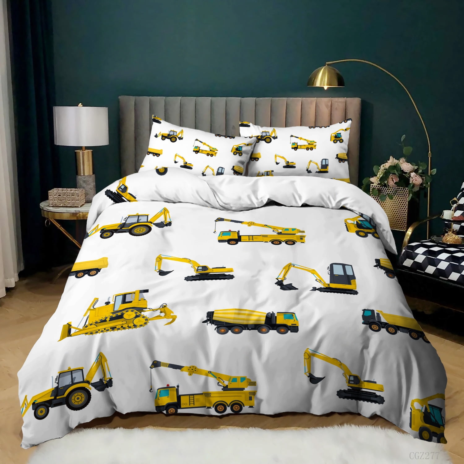 Kids Excavator Tractor Truck for Children Boys Bedroom Decor ...