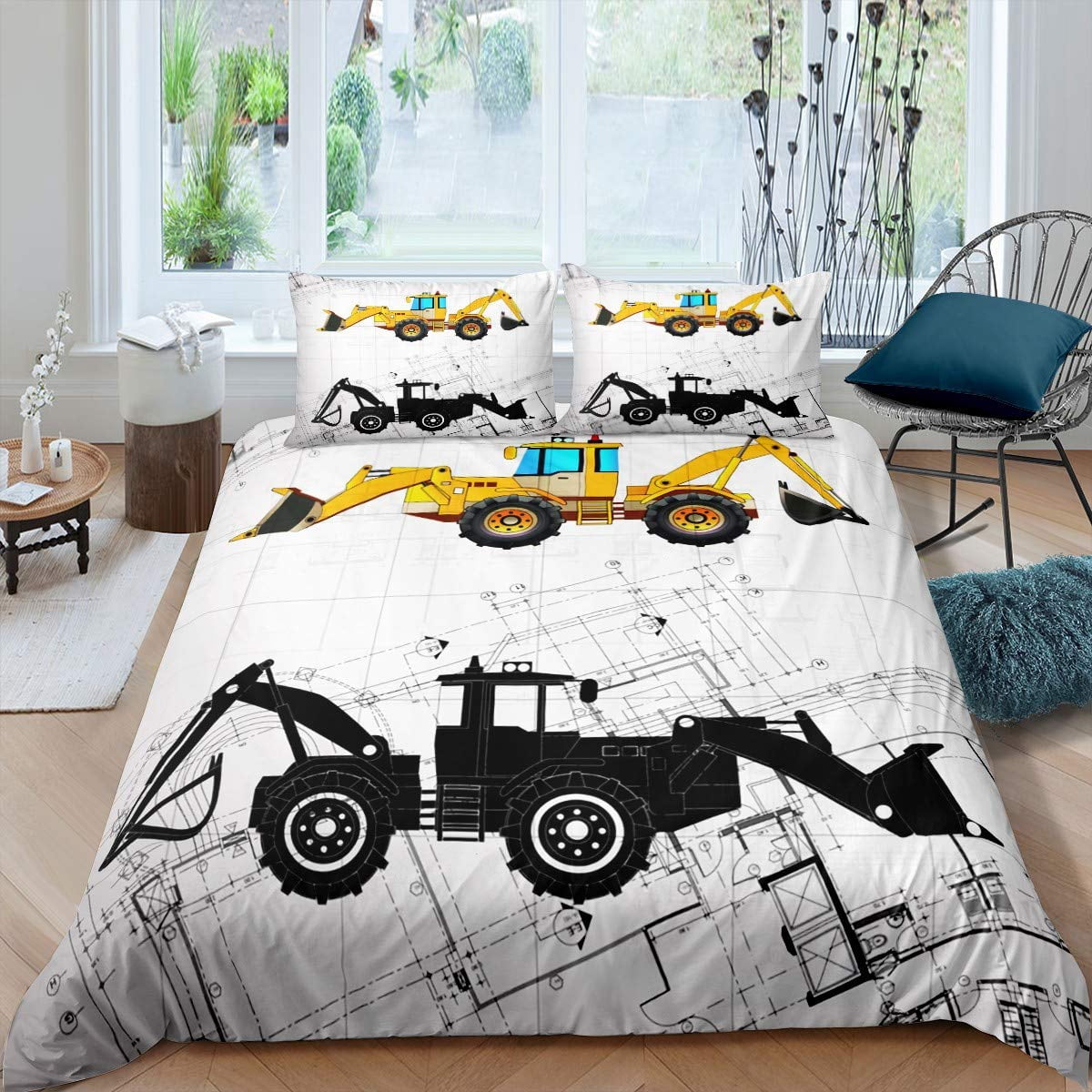 Kids Excavator Tractor Truck for Children Boys Bedroom Decor ...
