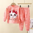 thumbnail image 1 of Kids Fall Clothes for Boys Toddler Boys Girls Outfits Baby Cute Bear Ear Hooded Clothing Set Think Warm Fall Winter 2 Piece Clothes, 1 of 4