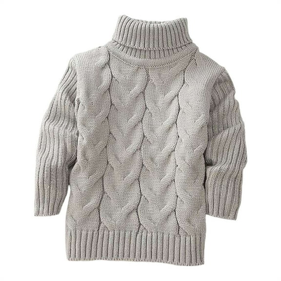 Kids Fall Sweaters Cable Knit Turtleneck Cotton Chunky Winter Pullover Long Sweater for Teen Girls Thick Warm Tops