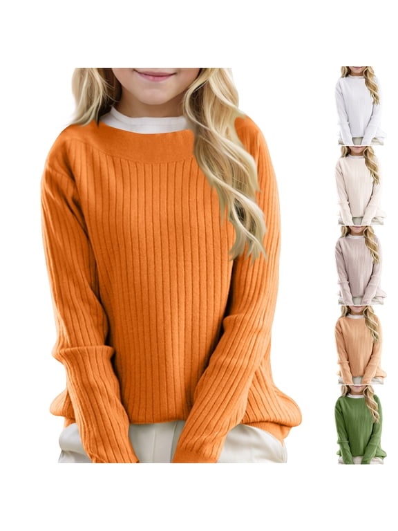 Kids Fall/Winter Lightweight Sweaters Foreign Trade Fall Solid Color High Neck Boys And Knit Gold Xxl