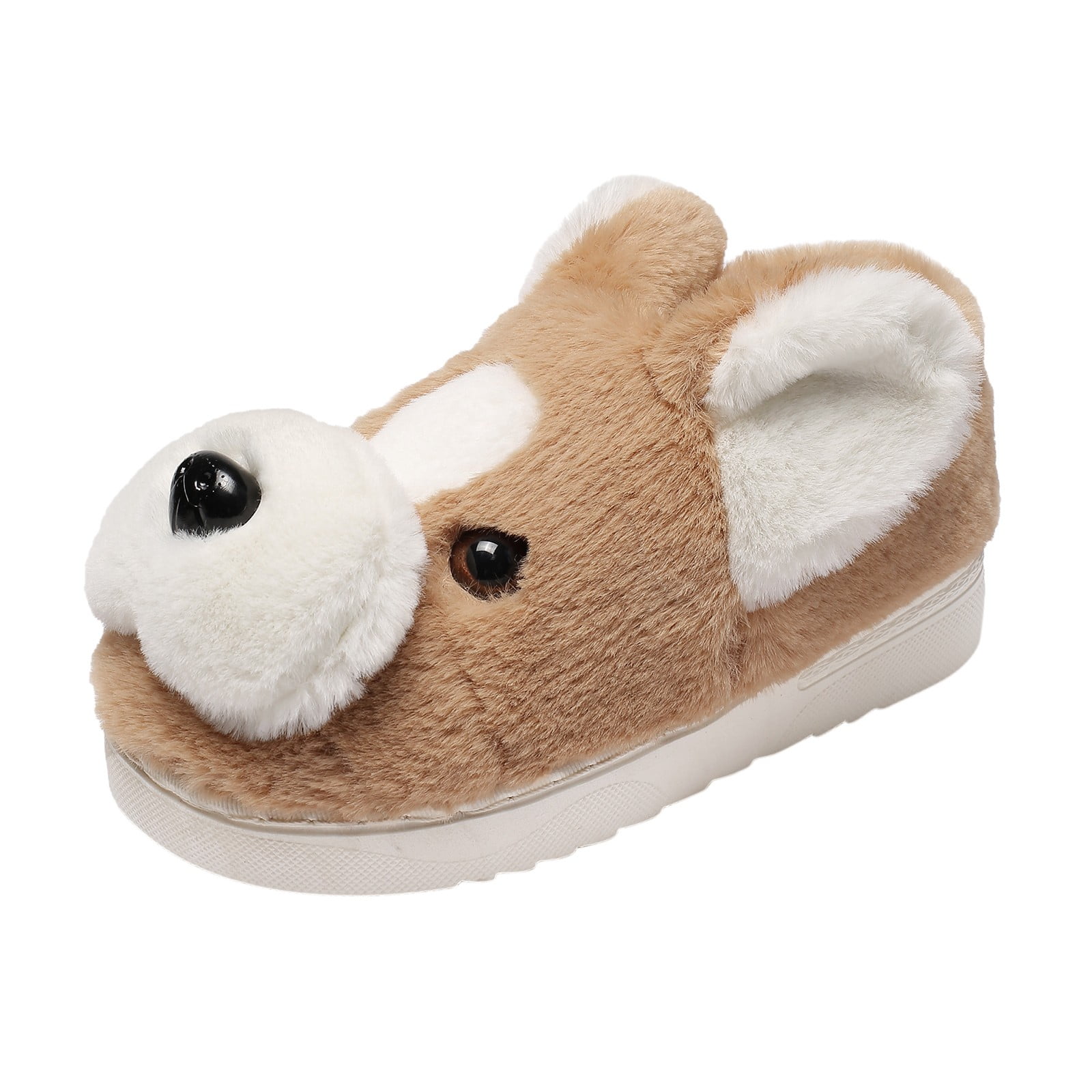 Kids Fashion Shoes Girls Boys Home Slippers Suede Warm Dog House