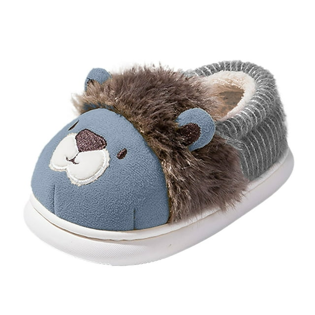 Kids Fashion Shoes Girls Boys Home Slippers Warm Cartoon House Slippers ...