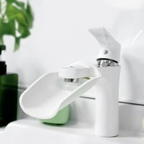 Kids Faucet Extender - Toddler Hand Washing Aid, Nozzle Attachment for Sinks - White