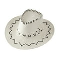 thumbnail image 1 of Kids Faux Suede Cowboy Hat Wide Brim Western Style Hat For Themed Parties Halloween Dress Up Sun Protection,Size:One Size, 1 of 3