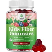 Natures Craft Kids Prebiotic Chicory Root Fiber Gummies, Digestive Health & Immune Support, Mixed Berry, 120 Count