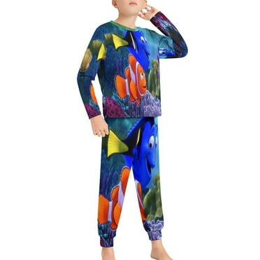 Kids Finding Nemo Pajamas Set Long Sleeve Shirt With Pants Sleepwear For Boys Girls