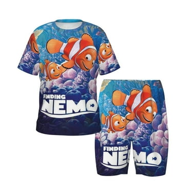 Kids Finding Nemo T Shirts Set Cute Short Sleeve Pajamas Set Cartoon Shorts Set For Boys Girls
