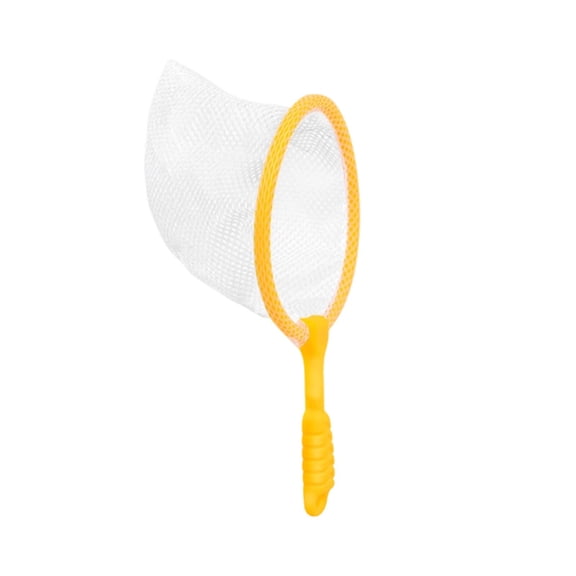 Kids Fine Mesh Fishing Net - Yellow, Lightweight Bug Catcher Net for Children Outdoor Pond Beach Nature Play