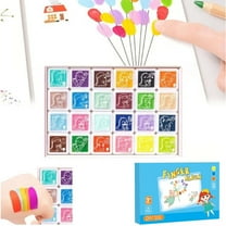 Kids Finger Paint Set, 12 Colors Non Toxic Washable Paint Set with 30 Drawing Cards, Mess Free Finger Painting Ideal For Creative Fun(12 Colors)