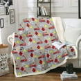 thumbnail image 1 of Kids Firefighter Car Fleece Throw Blanket for Bed Couch Sofa Firemen Engine Vehicle Sherpa Blanket Fire Truck Pattern Plush Blanket Boys Girls Room Decor Soft Lightweight Fuzzy BlanketBaby 30"x40", 1 of 6