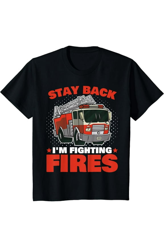 Kids Firefighter Shirt Fireman Shirt For Toddler Boys Firefighter T-Shirt