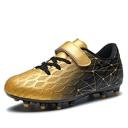 Kids Firm Ground Soccer Cleats Boys Girls Athletic Outdoor Football Shoes