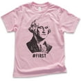 thumbnail image 1 of Kids First! George Washington Shirt, Youth Kids Boy Girl T-Shirt, Funny Graphic President Founding Father Shirt, Light Pink, Large, 1 of 4