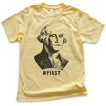 thumbnail image 1 of Kids First! George Washington Shirt, Youth Kids Boy Girl T-Shirt, Funny Graphic President Founding Father Shirt, Yellow, X-Small, 1 of 4