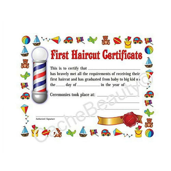 My First Haircut Certificate