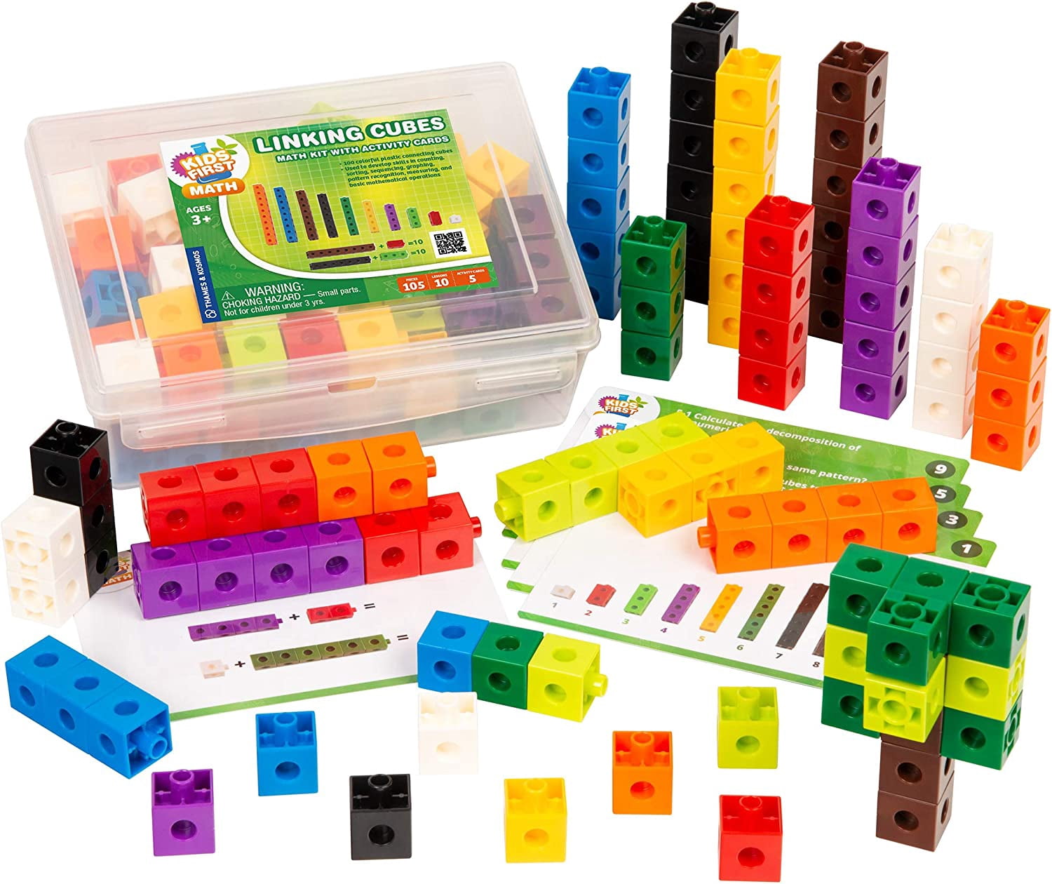 Kids First Math: 100 Linking Cubes Math Kit w/Activity Cards | Develop ...